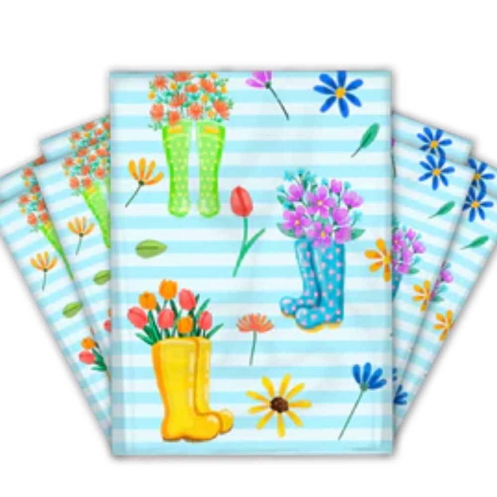 APRIL PICK!☔️🌸20 Designer Spring Rain boot Poly Mailers 10 x 13 inch